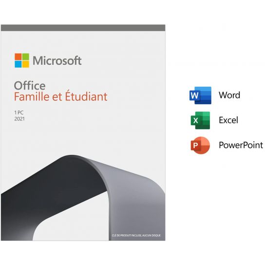 Microsoft Pack Office Famille et Etudiant 2021 - OEM Windows