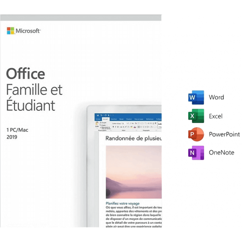 Microsoft Pack Office Famille et Étudiant 2019