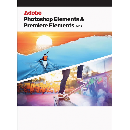 Adobe Photoshop Elements 2025 & Premiere Elements 2025 - 2 PC ou MAC