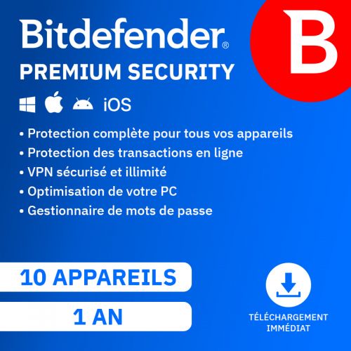 Bitdefender Premium Security 2025 - Abonnement automatique